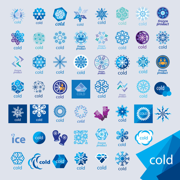 самая большая коллекция векторных логотипов холод и мороз
 - Вектор,изображение