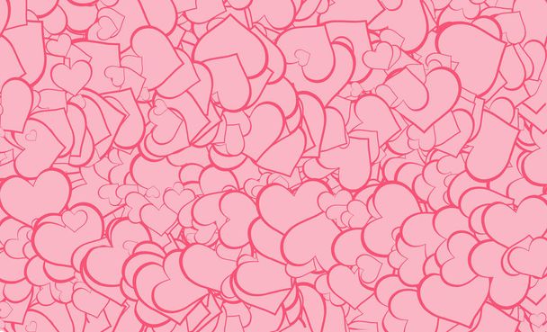 A beautiful and romantic valentine's day heart background - Vector, afbeelding