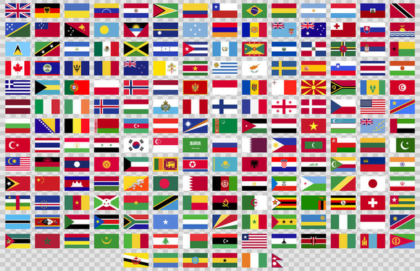 Bandeiras do mundo em formato vetorial
 - Vetor, Imagem