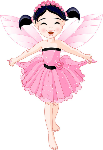 Little pink fairy - Vettoriali, immagini