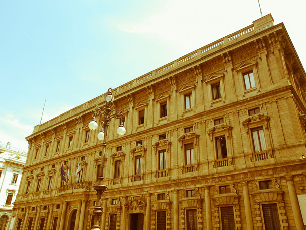 Retro looking City Hall, Milan - Photo, Image