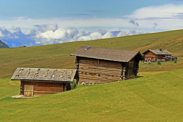 huts on the seiser alm - Fotó, kép