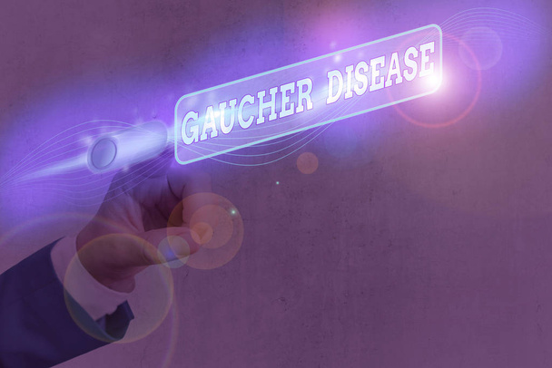 Text sign showing Gaucher Disease. Business photo text autosomal recessive inherited disorder of metabolism - Photo, Image