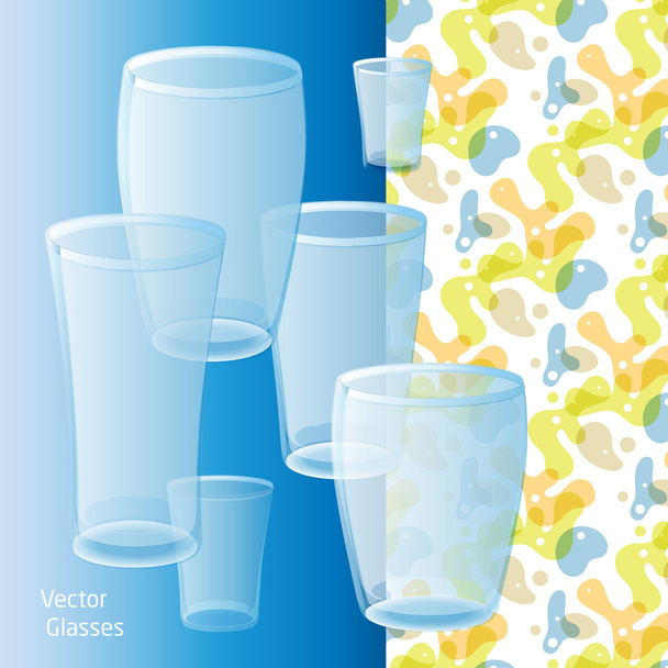 glasses for drinking - Vector, Image