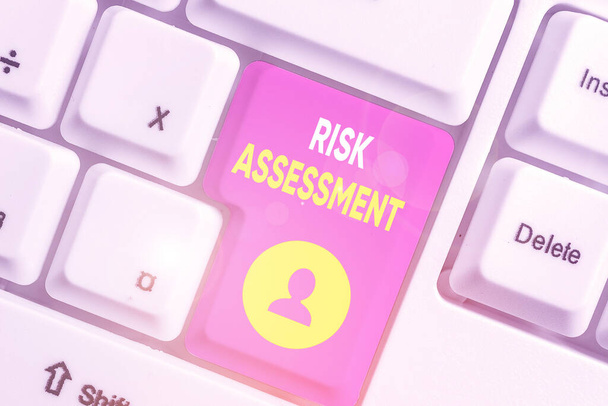 Word writing text Risk Assessment. Business photo showcasing estimation of the levels of risks involved in a situation - Photo, Image