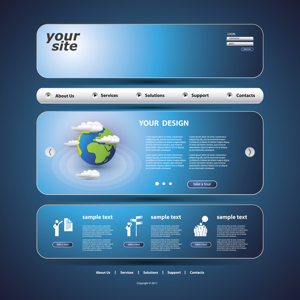 Website Design - Vektor, kép