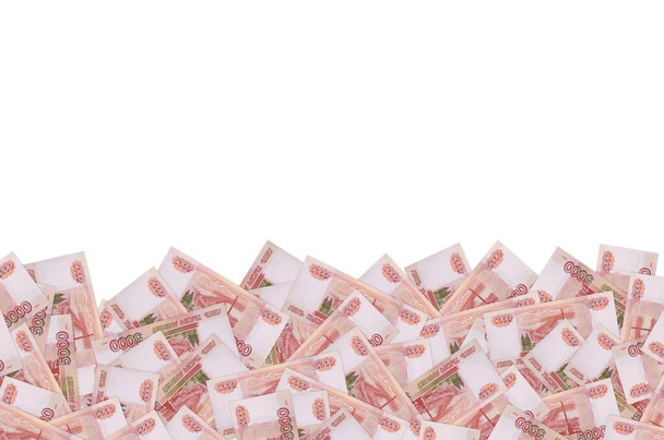 Venäjän 5000 ruplaa seteli lähikuva makrotalouden laskun kuvio
 - Valokuva, kuva