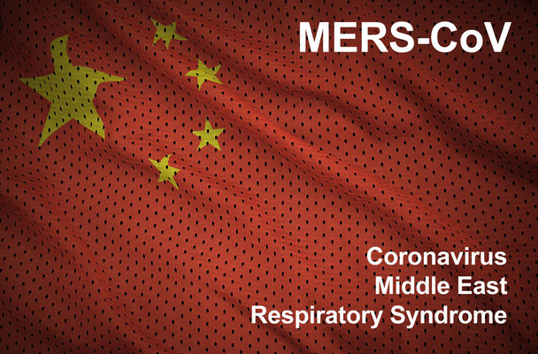 Concepto de virus MERS-CoV Novel Corona. Síndrome respiratorio de Oriente Medio collage abstracto. Infección china
 - Foto, imagen