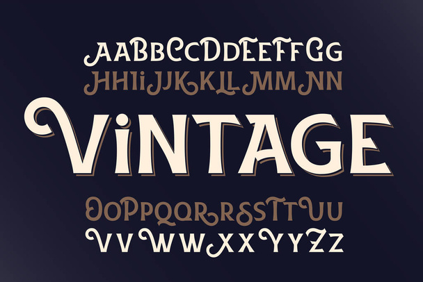 Vector vintage stijl lettertype. Smooth classic lettertype. - Vector, afbeelding