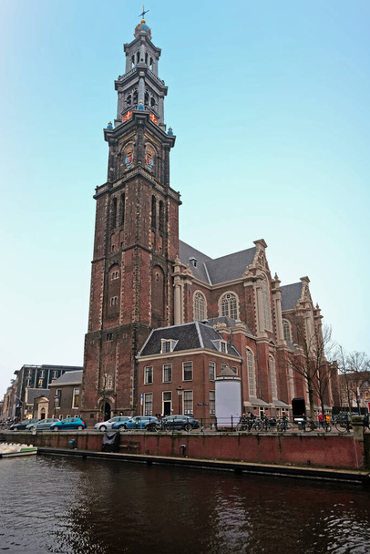 View on the Westerkerk in Amsterdam the Netherlands - Zdjęcie, obraz