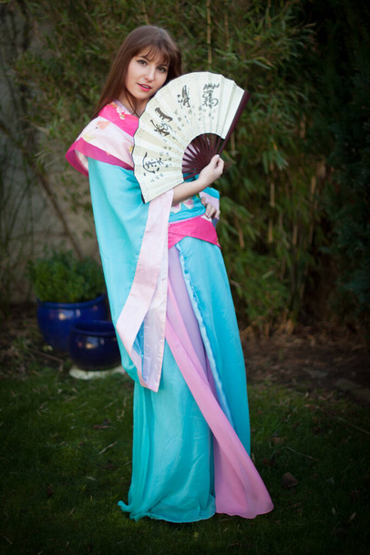 girl posing in cosplay costume   - Foto, imagen