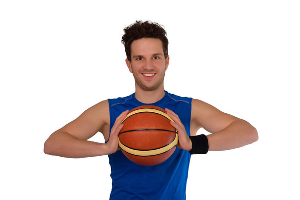 young basketball player isolated - Foto, Imagen