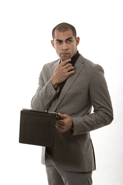 Attractive mix african american hispanic businessman - Фото, изображение