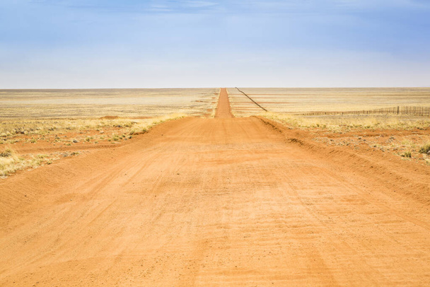 Dirt road to the horizon in Namibia, Southern Africa - Fotografie, Obrázek