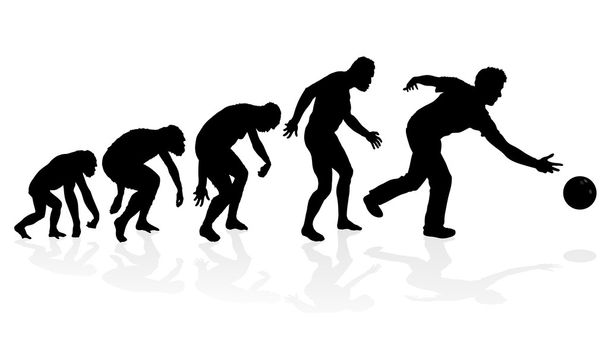 サッカー選手の進化 - ベクター画像