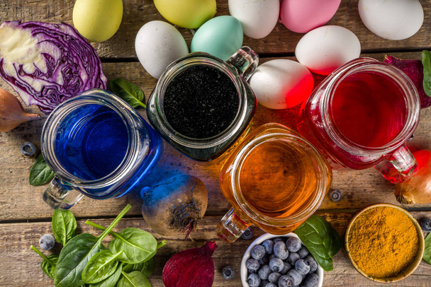 Easter eggs painted with natural dye - Fotografie, Obrázek