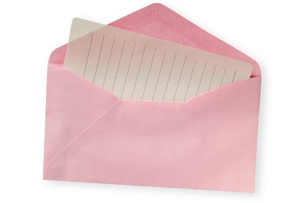 ピンクの封筒 - 写真・画像