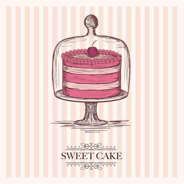 Sweet cake - Vector, Image