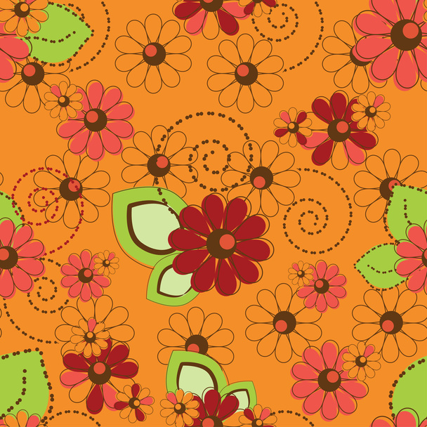 Blumenmuster nahtloser Hintergrund - Vektor, Bild