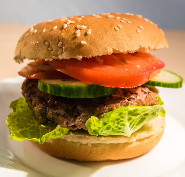 Burger Fast Food ungesund - Foto, Bild