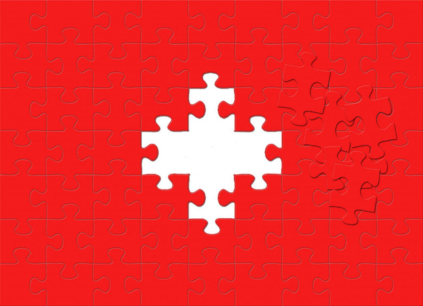 Jigsaw Puzzle, connected puzzle piece - Foto, afbeelding