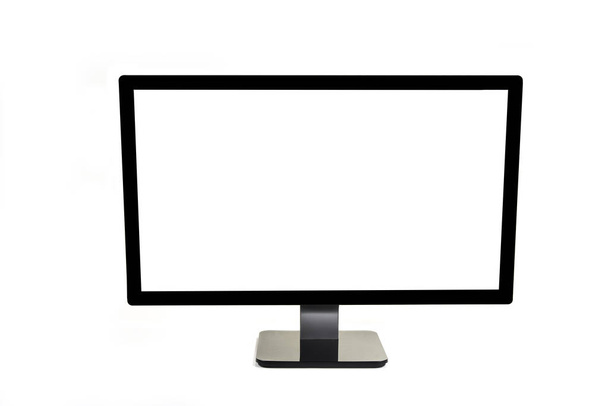 Monitor con pantalla blanca en blanco. Aislado sobre fondo blanco
 - Foto, imagen
