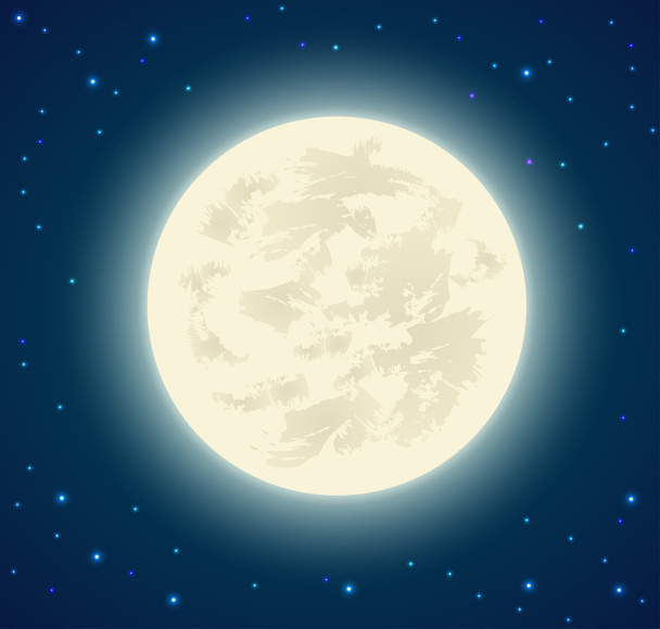 Full moon background - Vector, Image