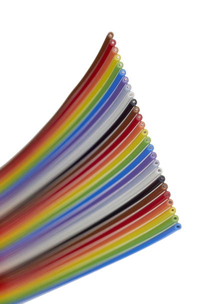 the ribbon cable consists of 26 electric wires. - Foto, immagini