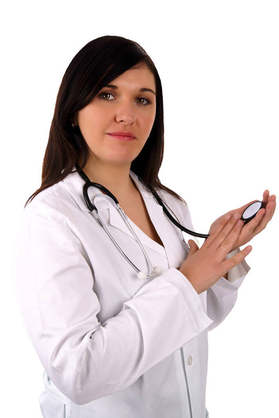 young doctor with stethoscope - Φωτογραφία, εικόνα
