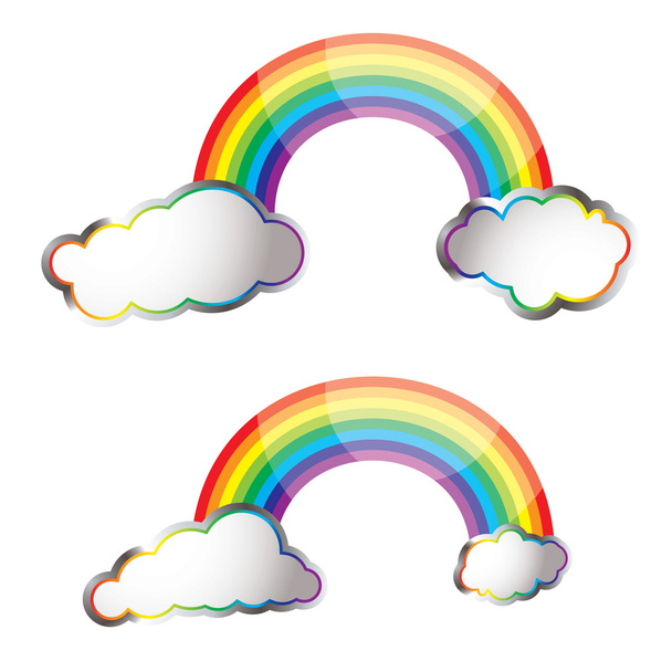 Rainbow reflect - Vector, Image