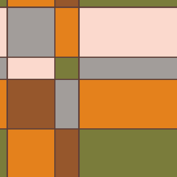 Čtverec a čáry hnědá, pomeranče, zelená - Vektor, obrázek