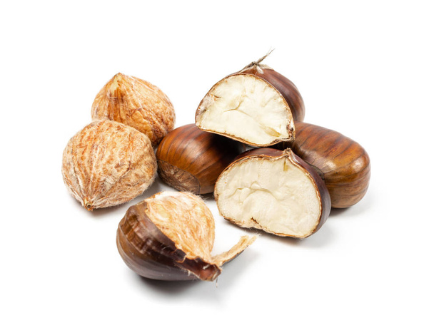 Edible Sweet Chestnuts, Healthy Autumn and Christmas Food - Photo, Image