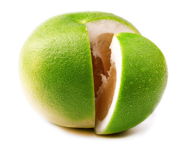 rijp grapefruit geïsoleerd op wit. - Foto, afbeelding