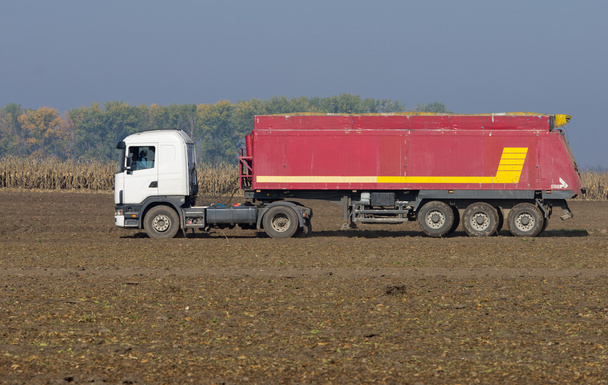 teherautó a mező - Fotó, kép