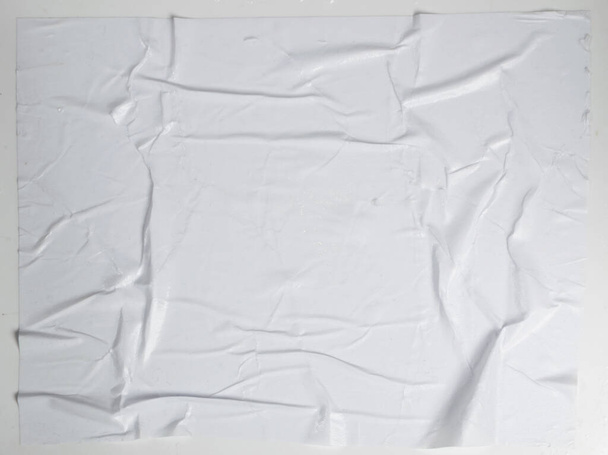 Υφή Λευκού Κολλημένου Χαρτιού με Επίδραση Grunge Επιφάνειας - Φωτογραφία, εικόνα