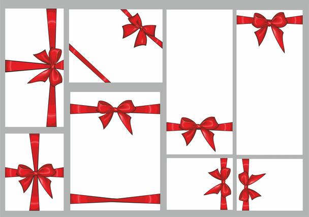 sfondo di carta con fiocco rosso
 - Vettoriali, immagini