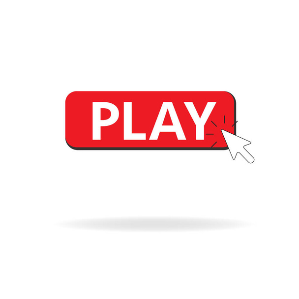  воспроизвести значок вектора кнопки на белом фоне. Flat vector play button icon sign from modern user. - Вектор,изображение