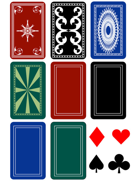 Набор карточных колод
 - Вектор,изображение