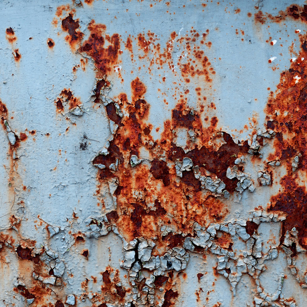 texture grunge de la vieille peinture fissurée avec rouille sur fond métallique
 - Photo, image