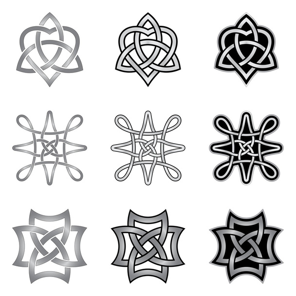 Collection of Celtic Knot patterns - Vector, Image