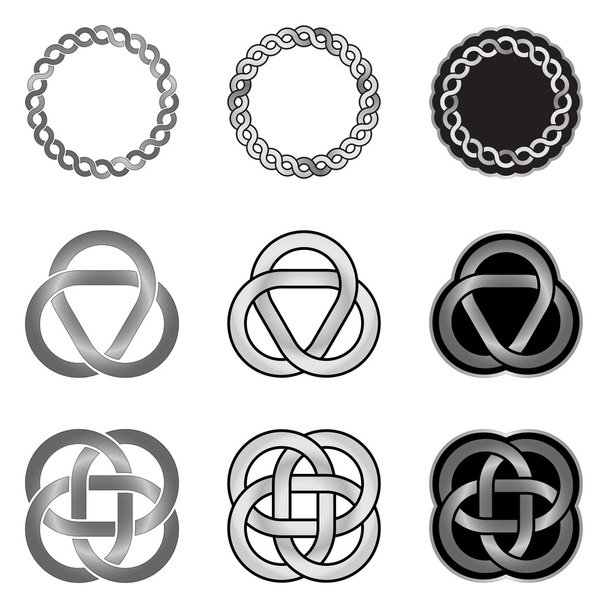 Collection of Celtic Knot patterns - Vector, Image