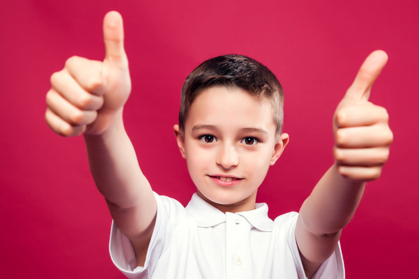 Little Boy with Thumbs Up - Photo, Image