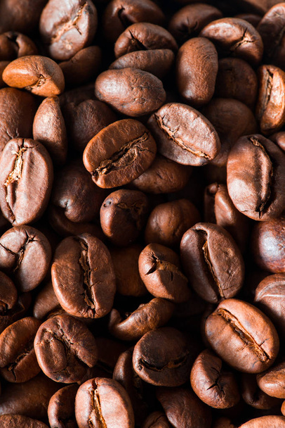Coffee beans on background,close up - Photo, Image