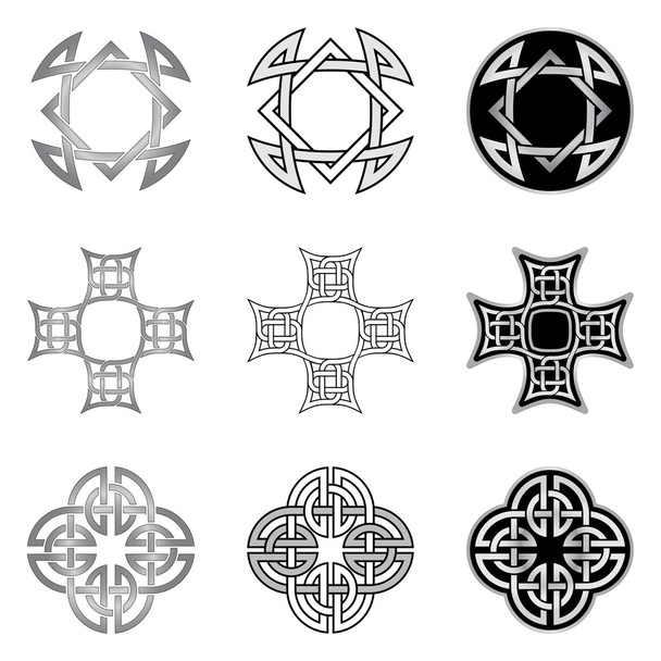 Колекція кельтських вузол візерунки - Вектор, зображення