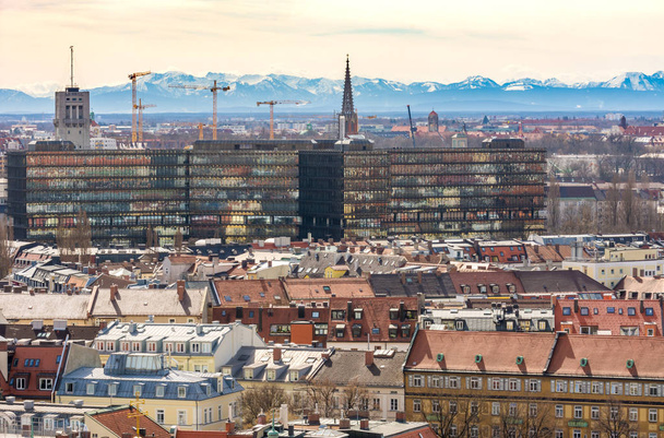 Aerial view over the city of Munich (Bavaria, Germany) - 写真・画像