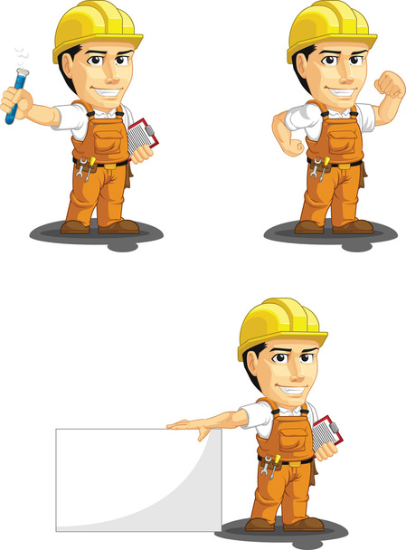 Industrial Construction Worker Customizable Mascot 7 - Vector, Image