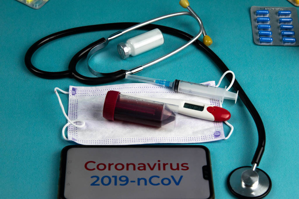 Coronavirus 2019-ncov. Corona vírus járvány. Járványos vírus légzőszervi szindróma. Kína. - Fotó, kép