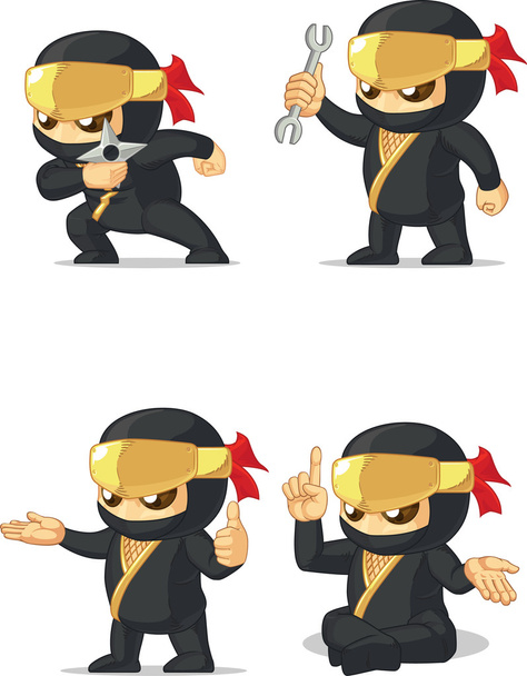 Ninja Mascote Personalizável 14
 - Vetor, Imagem