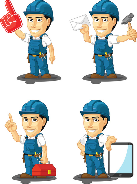 Technician or Repairman Customizable Mascot 15 - Vector, Image