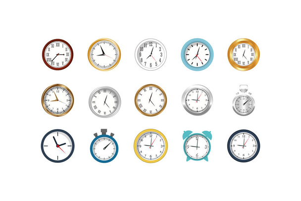 Ізольовані годинники інструменти набір інструментів Векторний дизайн
 - Вектор, зображення